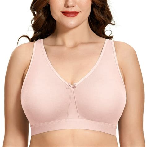 Aisilin Women S Plus Size Wireless Seamless Sleep Bra Cotton Unlined Bralette Comfort Support