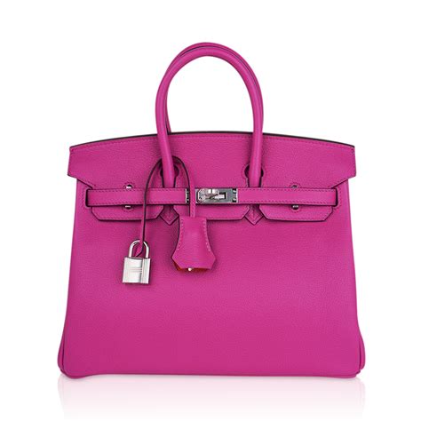 Hermes Verso Birkin 25 Bag Magnolia Capucine Togo Leather With