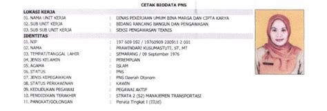 Profil Pejabat Struktural Dinas Pu Bina Marga Dan Cipta Karya