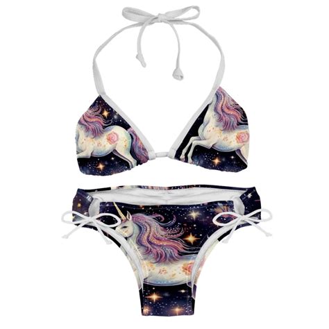 Starry Unicorn Bikini Set Swim Suit Detachable Sponge Adjustable Strap