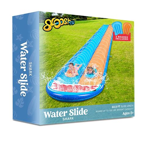 Syncfun 22 5ft Shark Double Water Slide Heavy Duty Lawn Water Slide