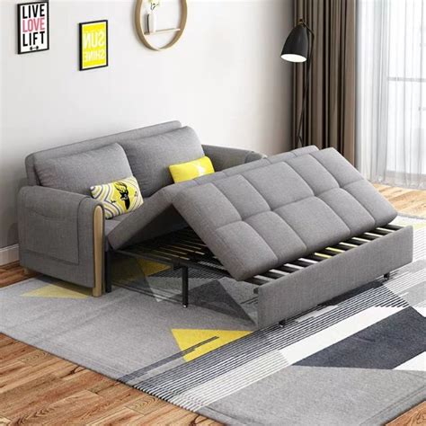 Nordic Sofa Bed Foldable Dual Use Multi Function Small Apartment Solid