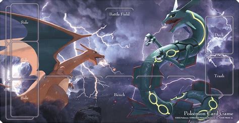 Filecharizard Vs Rayquaza Rubber Playmat