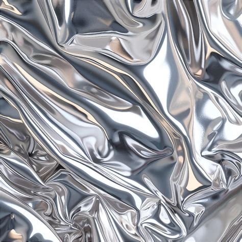 Metallic Foil Pattern Material Textured Paper Shiny Silver Background