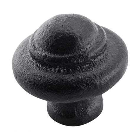 Wrought Iron Cabinet Knob Black Round 1 18 Dia Renovators Su