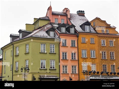 Old Colorful Buildings In Old Town Warsaw Poland Stock Photo Alamy