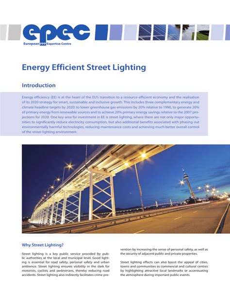 Energy Efficient Street Lighting