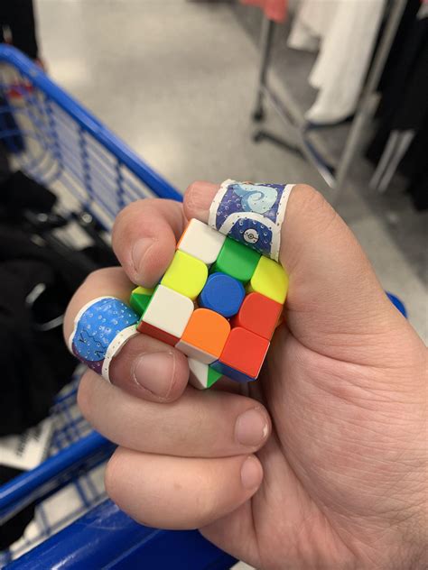 A Mighty Duo For Discouraging Skin Picking Band Aids And My Tiny Rubiks Cube Rfidgettoys