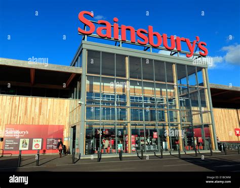 Sainsburys Superstore Kings Lynn Norfolk Supermarket English Stock