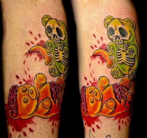 Gummy Bear Zombies Halloween Tattoos Gummy Bears Tattoos And