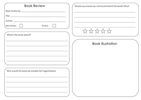 Book review template by - UK Teaching Resources - TES