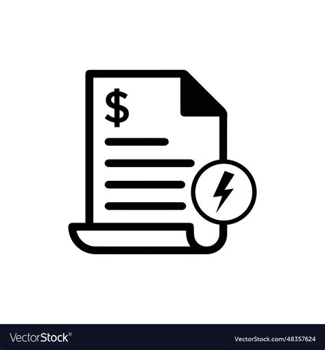 Energy Utility Bill Icon Clipart Image Isolated Vector Image