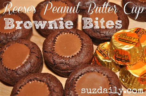 Reeses Peanut Butter Cup Brownie Bites Suz Daily