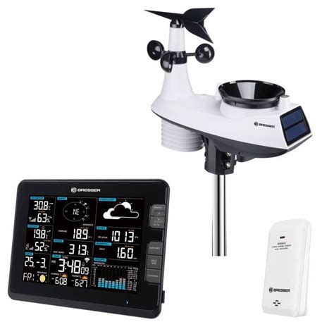 Station météo sans fil Bresser Professional weather center 6in1 W Lan black