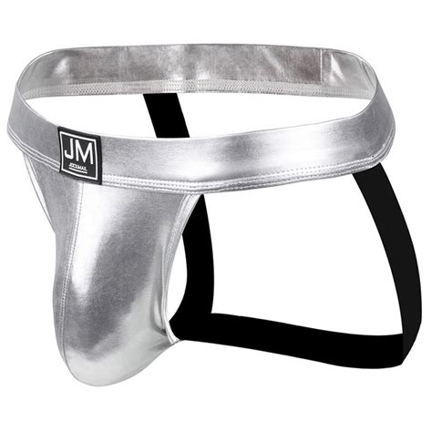 Mizok Mens Jockstrap Underwear Jock Strap Sexy Breathable Silver Xl 1pc