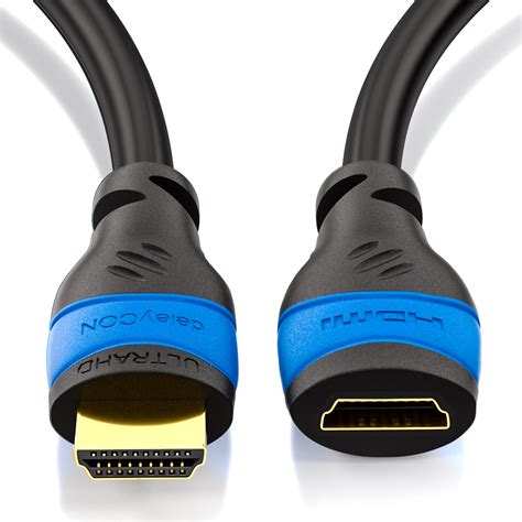 Deleycon Hdmi Verl Ngerung High Speed Mit Ethernet Farbe Schwarz