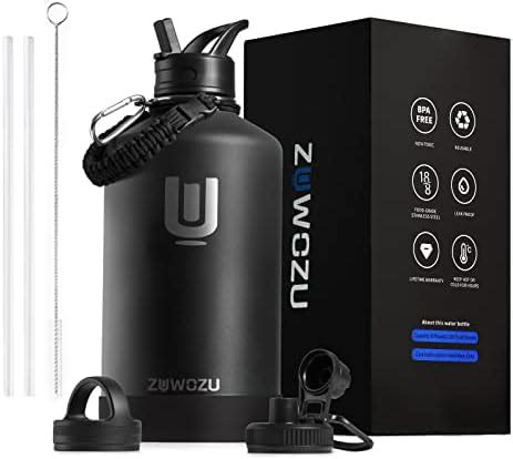 1 Gallon Water Bottle Insulated 128 Oz ZUWOZU Vacuum Insulated