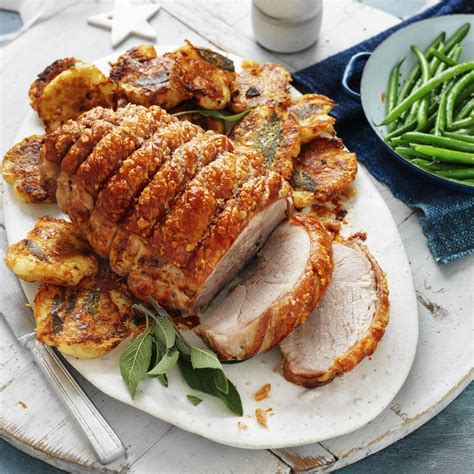 Crackled Boneless Pork Leg Roast With Crunchy Parmesan And Sage