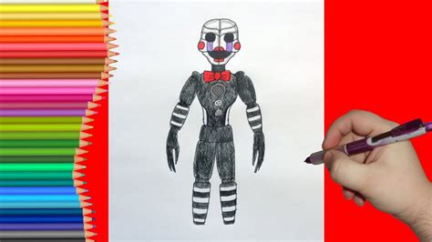 How to draw Funtime Puppet FNaF Как нарисовать Фантайм Марионетку