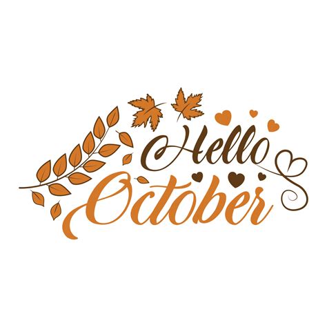 Hello October Cute And Awesome Illustration 14017646 Vector Art At Vecteezy