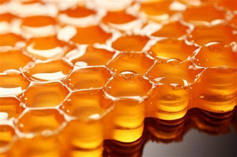 Premium Photo View Of Honeycomb With Honey And Beeswax