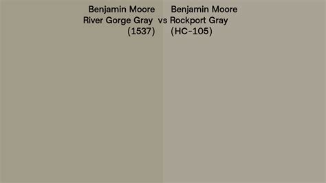 Benjamin Moore River Gorge Gray Vs Rockport Gray Side By Side Comparison