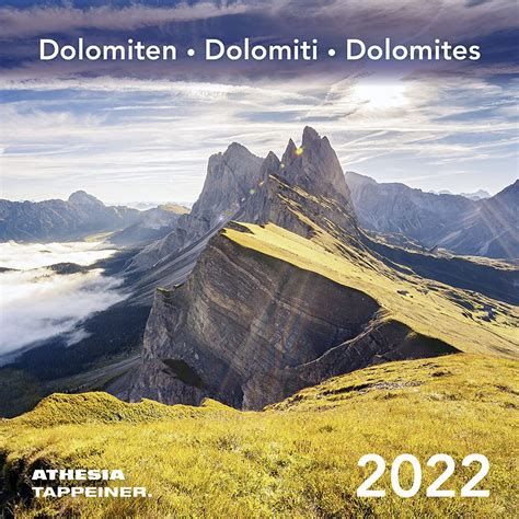 Dolomiti Calendario 2022 Formato Cartolina Ediz Italiana Inglese