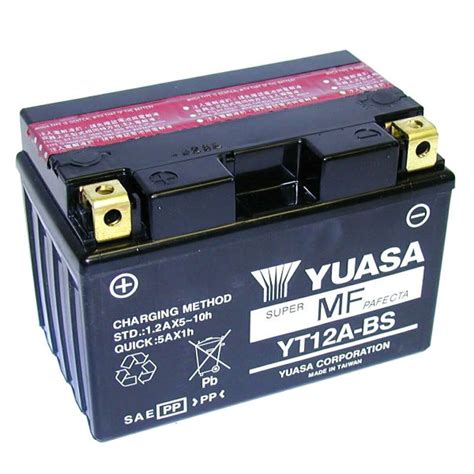 Batterie Yuasa Yt A Bs Agm Ouvert Avec Pack Acide Type Acide