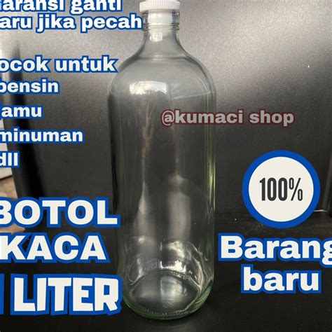 jual terbaru  botol kaca  liter  botol  botol bensin botol jamu