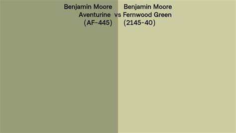 Benjamin Moore Aventurine Vs Fernwood Green Side By Side Comparison