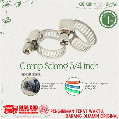 Jual Klem Selang Gas Klem Selang Air 3 4inch Hose Clamp Selang Gas