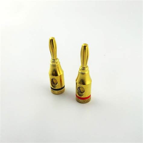 10x Gold Plated 4mm Banana Plug Jack Solderless Speaker Connectors