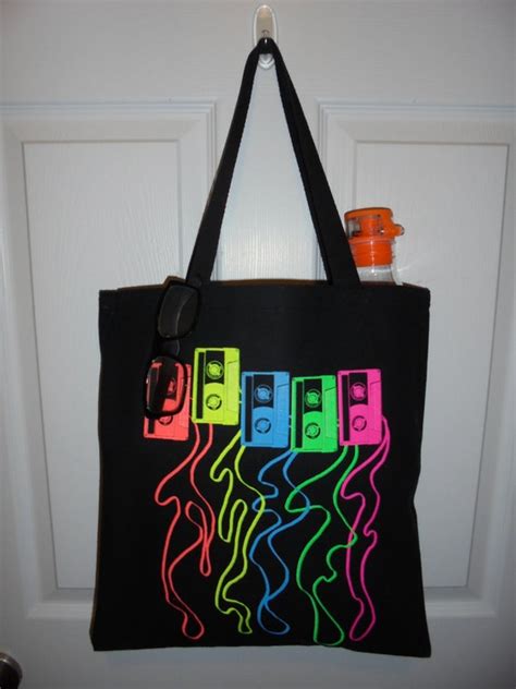 Black Cassette Tape Heavy Duty Canvas Tote Bag