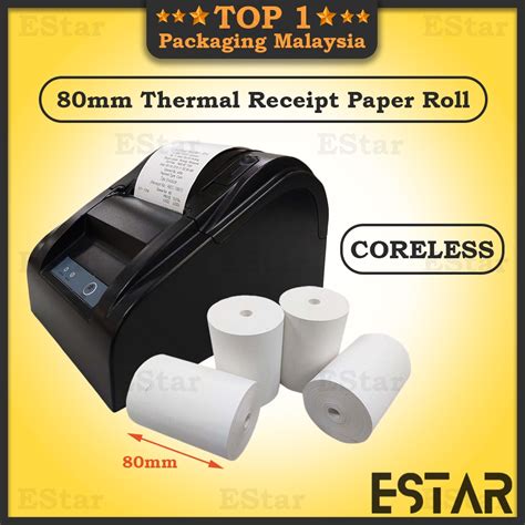 Mm Thermal Paper Coreless Thermal Receipt Paper Roll Pos Receipt