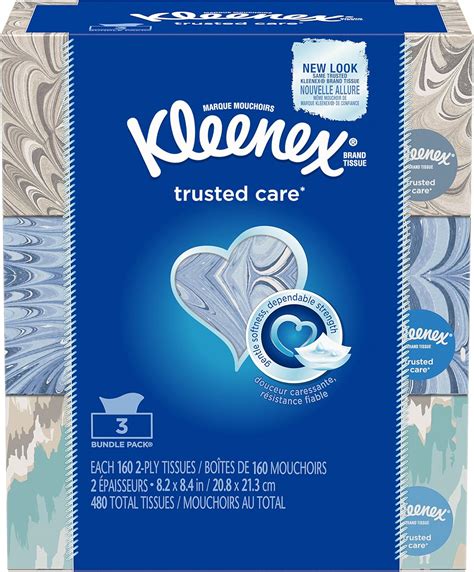 Kleenex Trusted Care Everyday Facial Tissues Flat Box Tissues Per