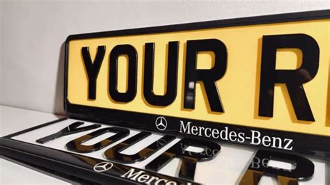 X Mercedes Benz Premium Car Number Plate Frame Surround Holder Gel