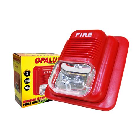 Sirena Estrobo Led V V Opalux Color Rojo Fire Damajer