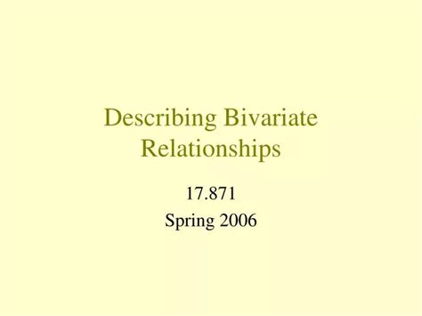 Ppt Describing Bivariate Relationships Powerpoint Presentation Free Download Id3005188