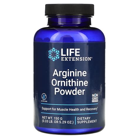 Arginine Ornithine Powder, 5.29 oz (150 g), Life Extension - Walmart.com