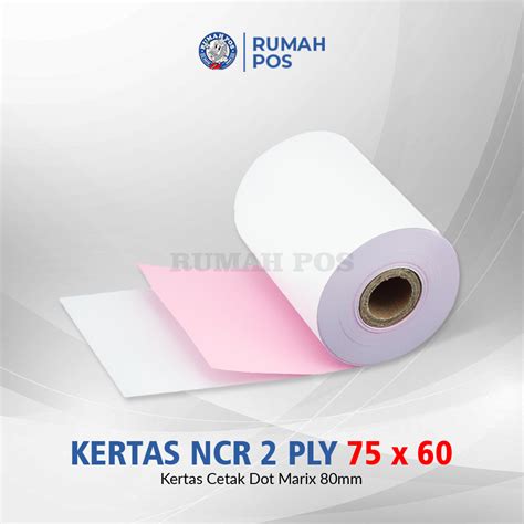 Jual Kertas Struk Kasir Hvs Ncr 60 X 75 Mm 2ply Hvs Ncr 2 Ply