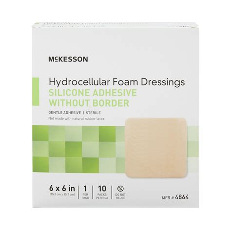 Mckesson Hydrocellular Silicone Adhesive Foam Dressing Without Border