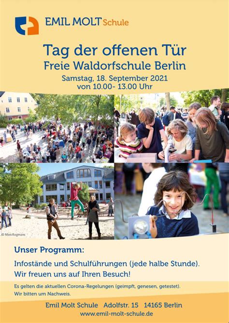 Tag der offenen Tür am Samstag 18 09 2021 von 10 00 13 00 Uhr Emil