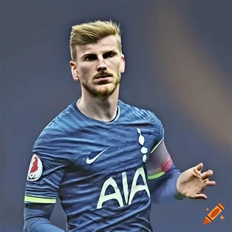 Timo Werner Wearing Tottenham Hotspur Kit For 2024 Season On Craiyon