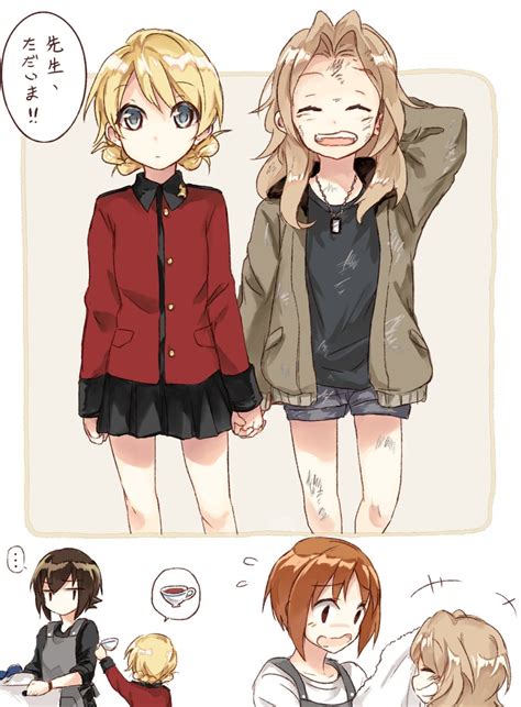 Nishizumi Miho Darjeeling Nishizumi Maho And Kay Girls Und Panzer