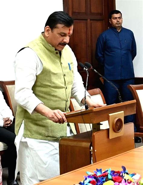 Aam Aadmi Party Leader Sanjay Singh Takes Oath As Rajya Sabha Member For The Second Time In The