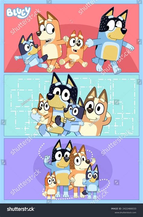 Poster Scene Bluey Comic Style Stock Illustration 2422466033 Shutterstock