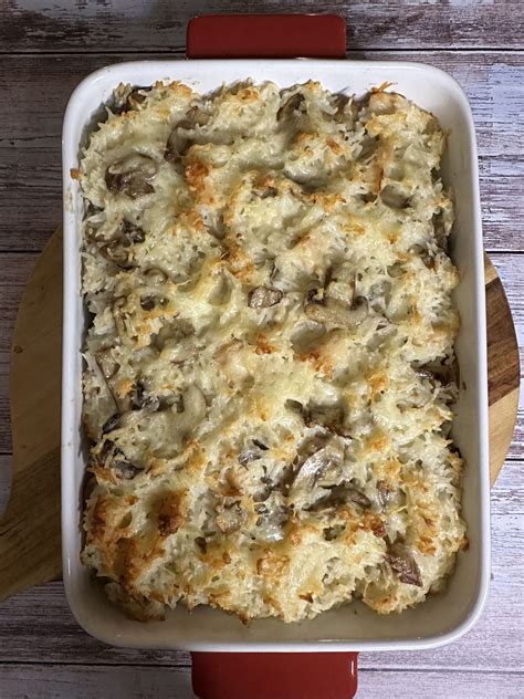 Gratin De Riz Au Poulet Et Champignons Recette Facile