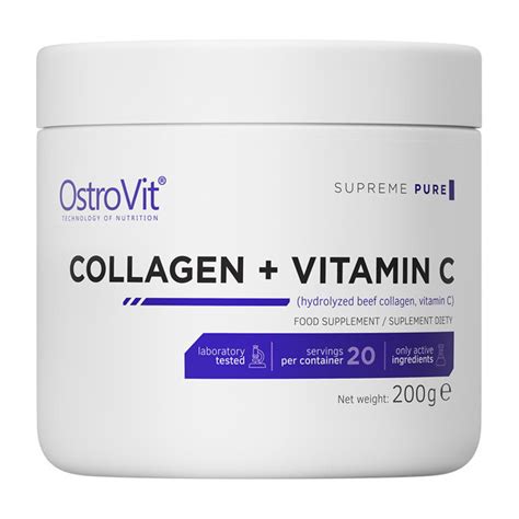 Коллаген OstroVit Collagen Vitamin C 200 Грамм Купить Недорого на