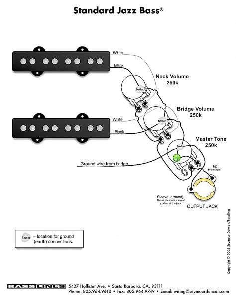 Fender Jazz Bass Wiring Schematic