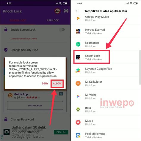 Cara Buka Kunci Layar Android Dengan Ketukan Inwepo